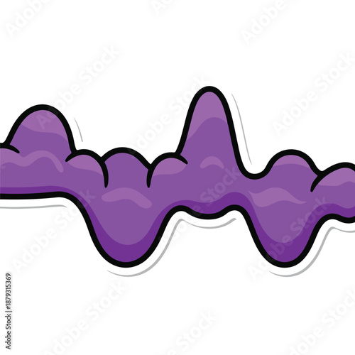 A purple wavy line