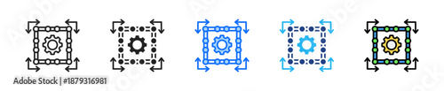 Process Automation Icon Set Multiple Style Collection