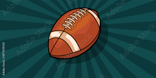 American football vector template flyer with copy space