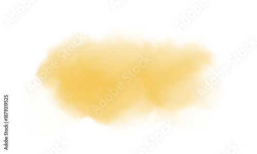 Yellow watercolor brush stroke painting with a soft texture, perfect for graphic design backgrounds and artistic projects