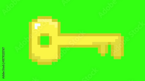 Yellow key Lego animation on green screen