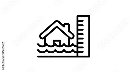 House Flood Water Level Rising.