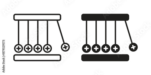 Momentum icons for design. Easily editable stroke. Modern flat design.