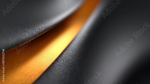 Elegant Black and Orange Textured Background with Smooth Curves and Lines for Modern Design and Creative Projects
