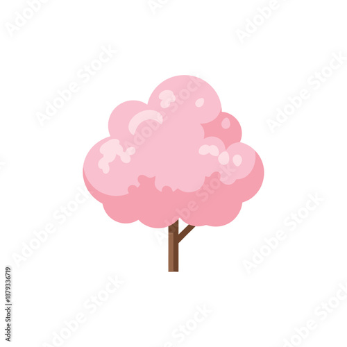 Cute Sakura Tree Illustration