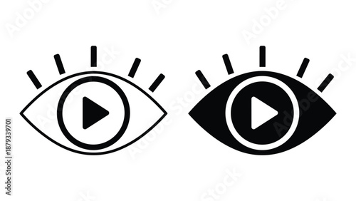 Watching video with eyes on screen