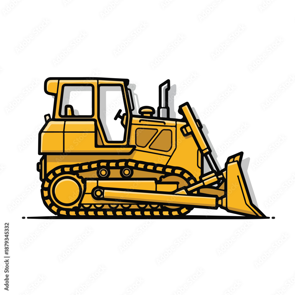 Obraz premium Heavy duty bulldozer machine for construction and excavation work