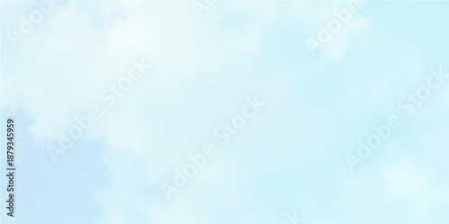 A bright summer day features a clear blue sky background filled with fluffy white clouds and radiant sunlight creating a serene nature atmosphere