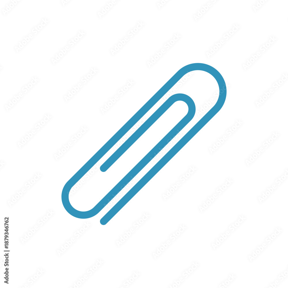 Obraz premium Paperclip Stationary Icon Vector Template