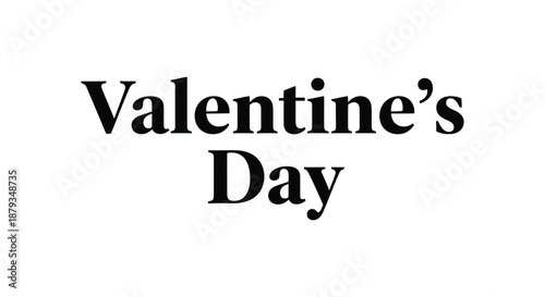 A striking black text design proclaiming valentine s day with bold lettering a captivating silhouette