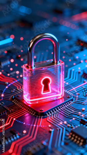 Wallpaper Mural lock on circuit board Torontodigital.ca