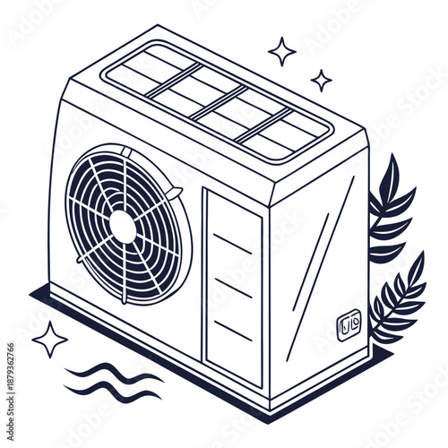 Illustrated air conditioning unit