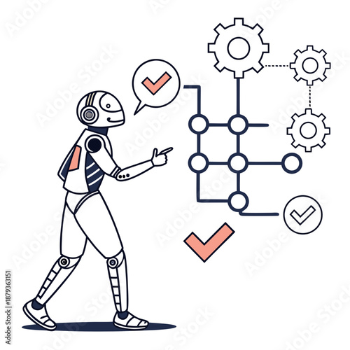 Ai robot analyzing metadata