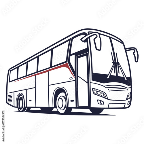 Modern tourist bus illustration