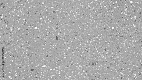 Grey terrazzo surface with white and black speckles seamless texture modern flooring material