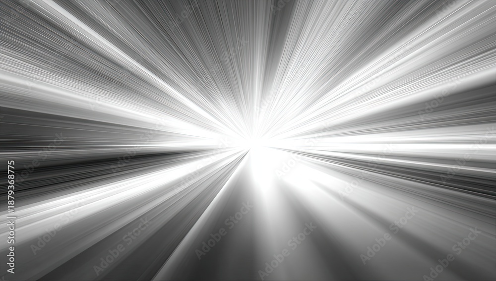Fototapeta premium Bright light bursts outward from a central point, creating motion blur