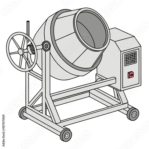 Industrial concrete mixer