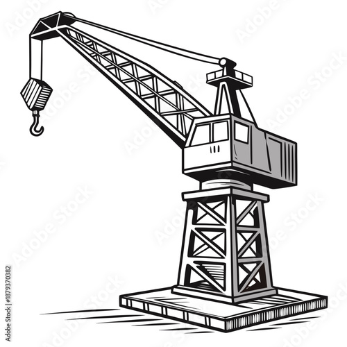 Industrial crane illustration