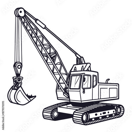 фотографія Construction crane illustration