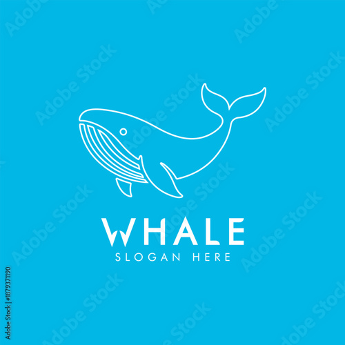 Creative whale logo symbol vector illustration
