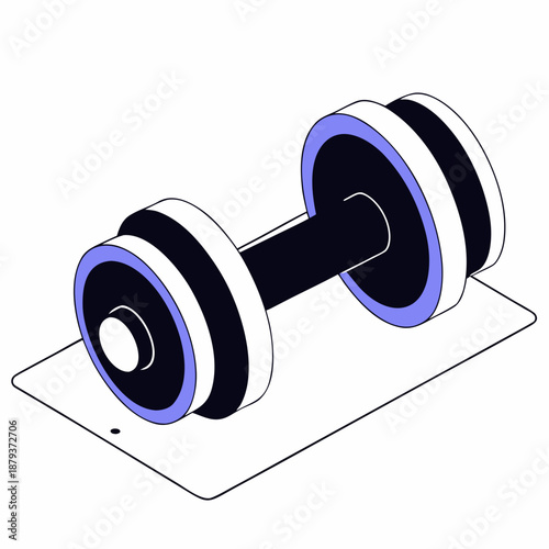 Dumbbell on a platform