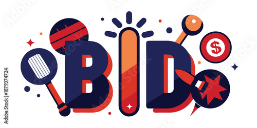 A vibrant and dynamic bid logo featuring rounded letters transforming into a creative design, conveying growth, success, and modernity.
