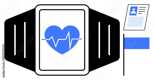 Smart health wearable. Smart health wearables track heart rate and support fitness goals. Smart health wearables also integrate with medical records and authentication. Perfect for fitness