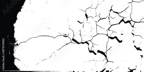 Abstract illustration surface dust and rough dirty wall background with empty template. Black and white grunge urban texture vector with copy space. Distress or dirt and damage effect concept
