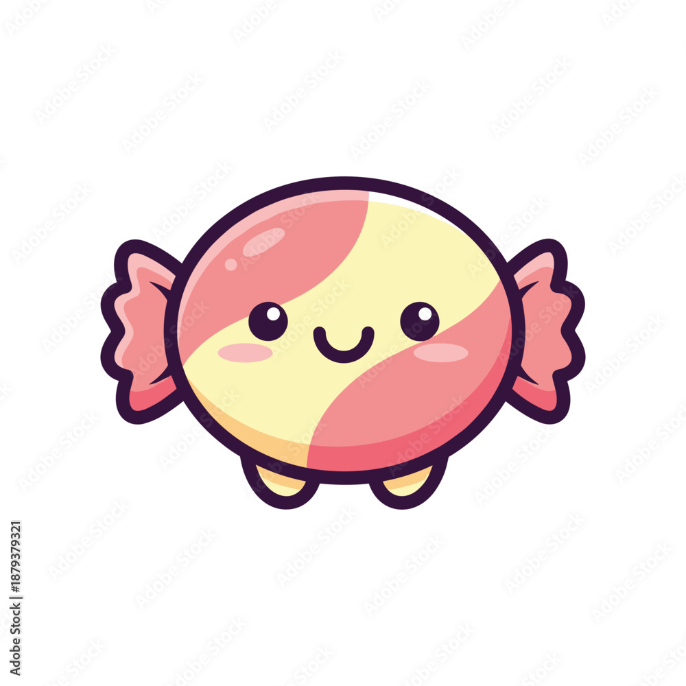 Obraz premium Adorable Candy Cartoon Character Illustration