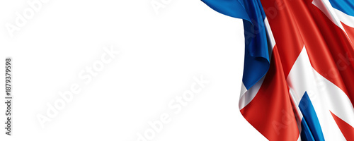 Fotografi United kingdom or england flag isolated on transparent background with copy spac