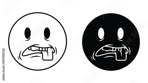 Cartoon faces showing disgust and revulsion