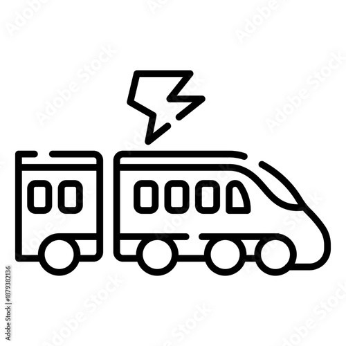 Electric train icon