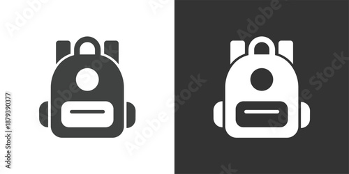 Backpack icon. Solid glyph series icon