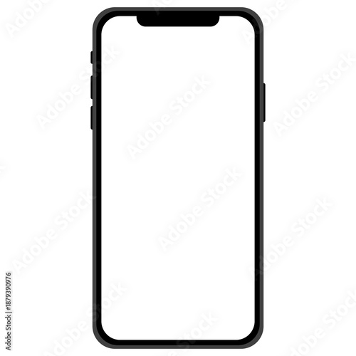 Phone with free space. Smartphone and mobile phone mockup.