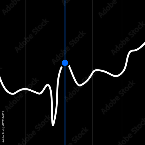 Wallpaper Mural Dynamic stock market trajectory displaying precise technical analysis and entry points for strategic investment decision-making on a modern dark interface. Torontodigital.ca