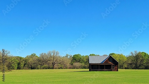 A cozy wooden cabinet far in a place.