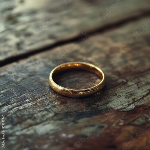 A finger ring on the table.