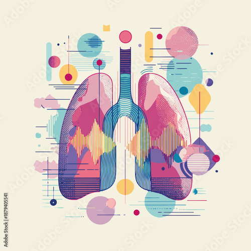 Artistic Lungs with Abstract Data Visualizations