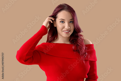 Beautiful young woman with ...