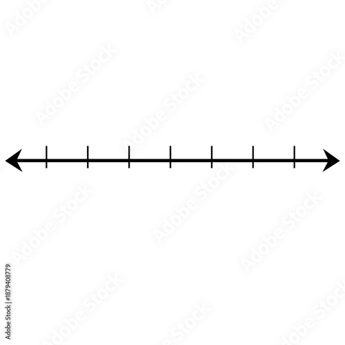 Blank double-arrow number line perfect for customizable math worksheets, teacher templates, and flexible elementary classroom use.