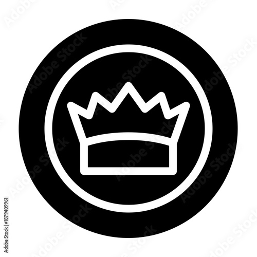 Exclusive Rights Badge Vector Glyph Icon Design