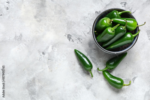 Fresh green jalapeno pepper...