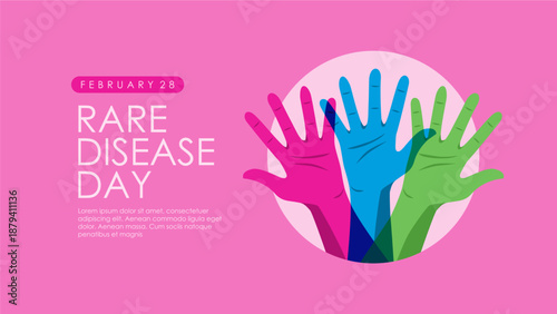 vector world rare disease day background template