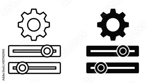 Setting configuration icons with slider controls