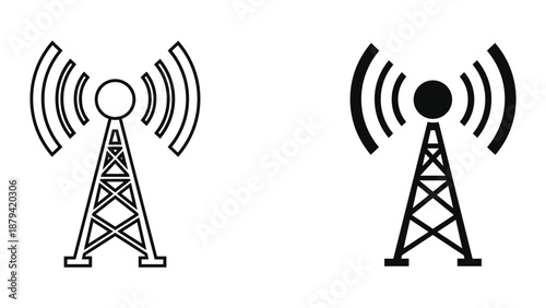 Telecommunication tower with signal transmission