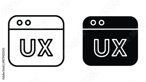 User experience design icon set