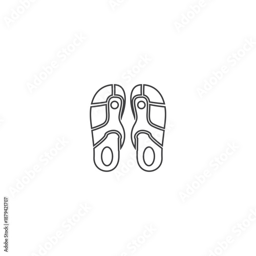 Slipper icon vector flat design template