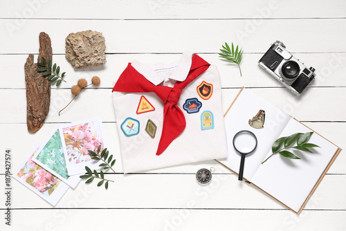 Scout's accessories with he...