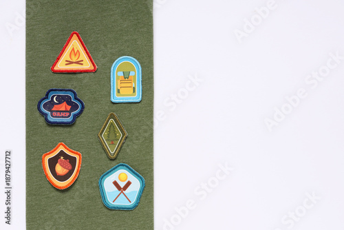 Green cloth with scout badg...