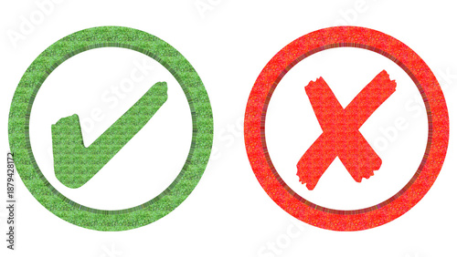 Checkmark, Cross, Checkbox, tick, yes and no, positive, negative, PNG